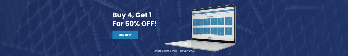 OEMDent February promotion banner: Buy 4, get 1 for 50% off, limited until the end of February 2026.