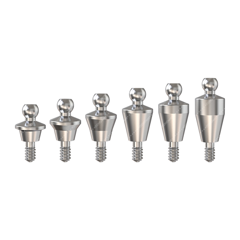 Straight Ball Attachment Regular Platform (RP) - GDT Implants® Conical Compatible