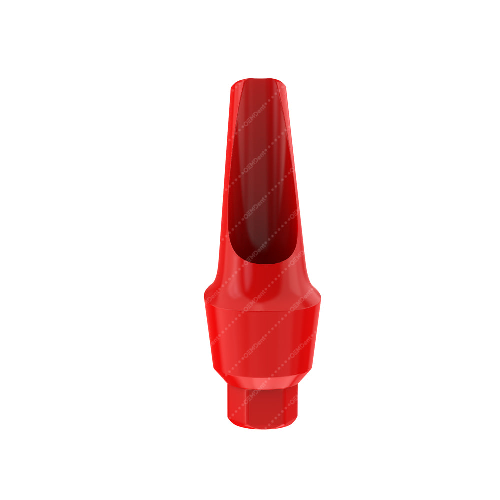 Angulated Anatomic Fully Castable Abutment 15° - Alpha Bio® Internal Hex Compatible - Front 3mm