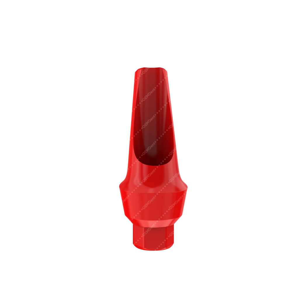 Angulated Anatomic Fully Castable Abutment 15° - BioHorizons® Internal Hex Compatible - Front 2mm