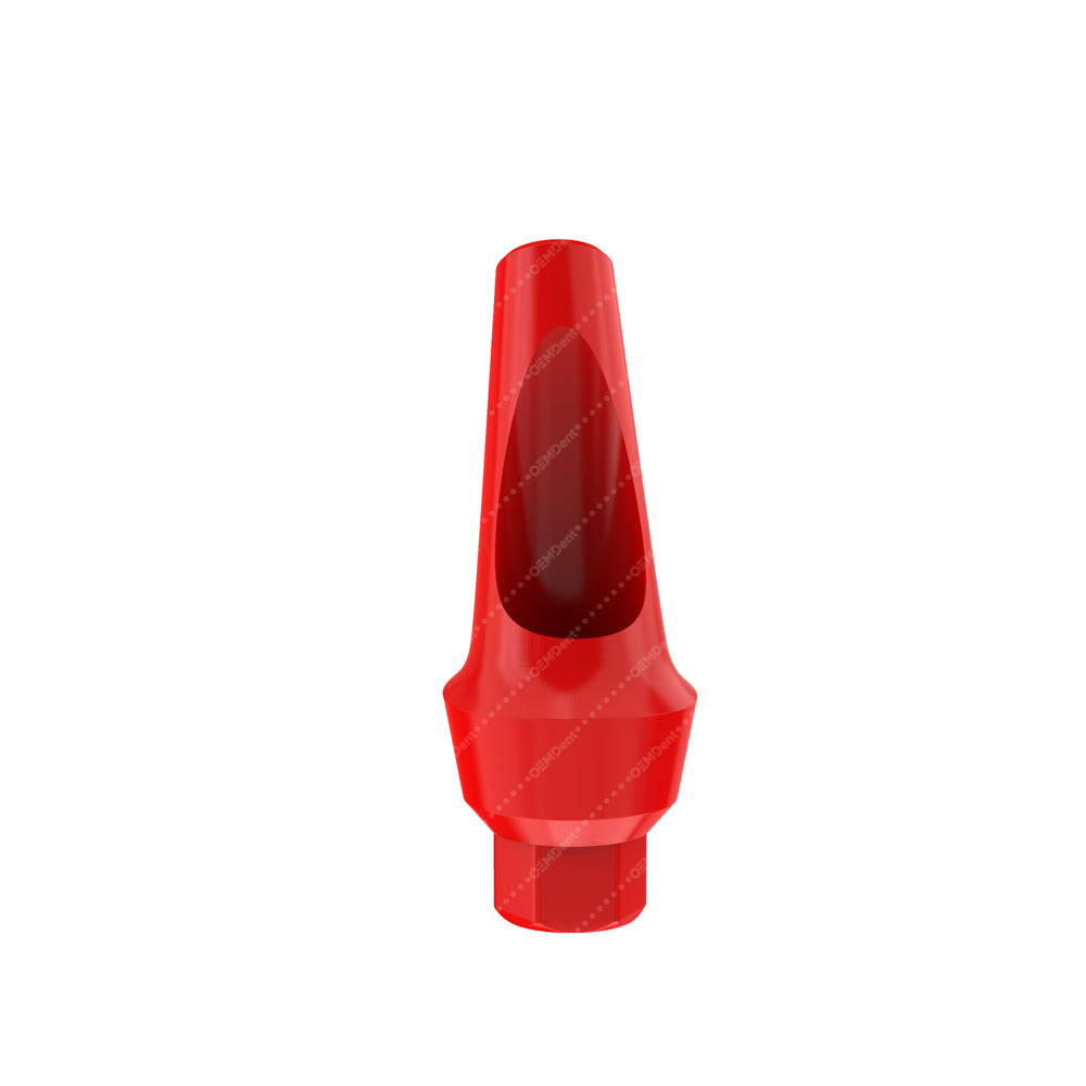 Angulated Anatomic Fully Castable Abutment 25° - BioHorizons® Internal Hex Compatible - Front 2mm