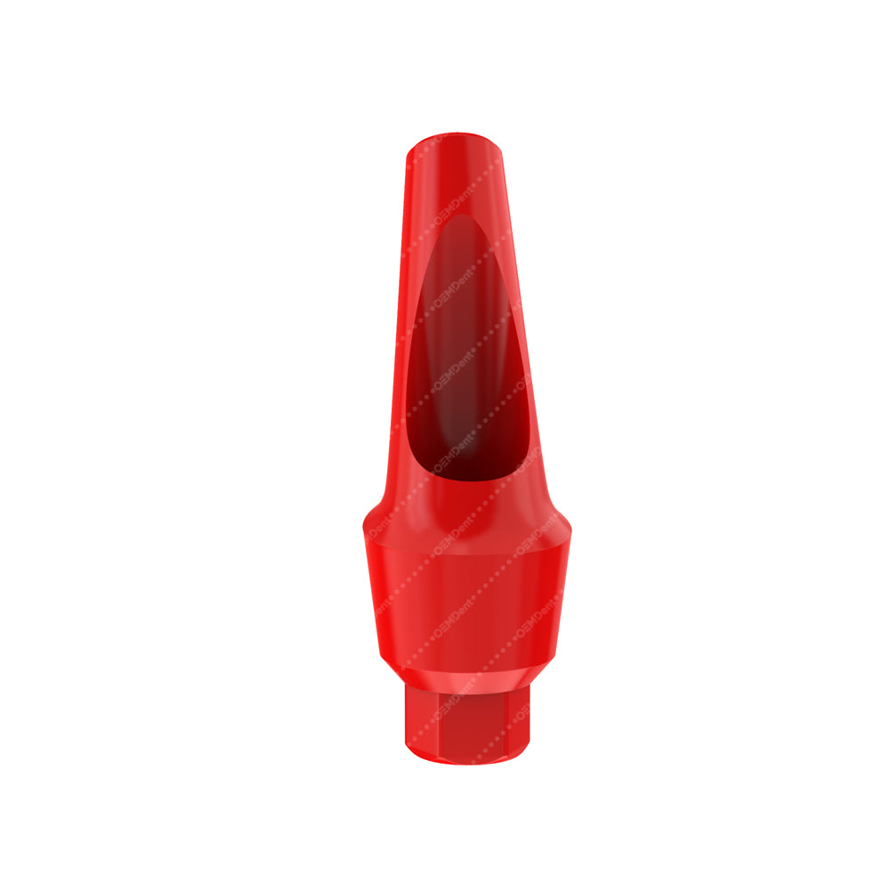 Angulated Anatomic Fully Castable Abutment 25° - BioHorizons® Internal Hex Compatible - Front 3mm