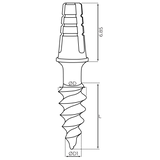 Flexible Neck One Piece Implant - Roott® Compatible - Dimensions