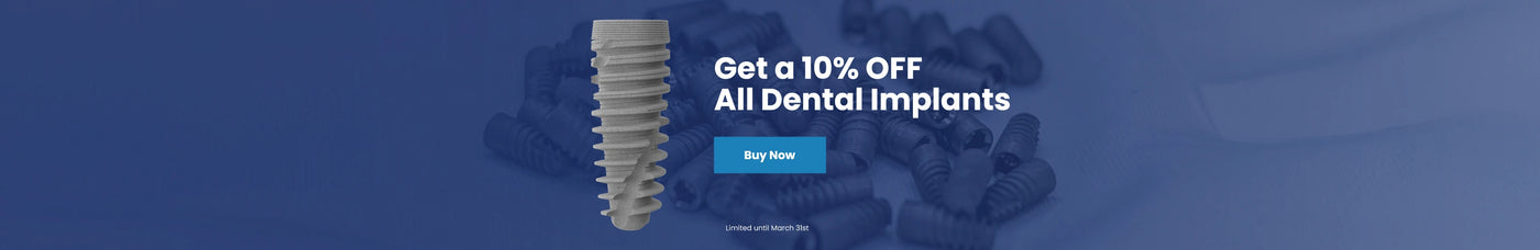 OEMDent offers 10% off all dental implants only for March 2025