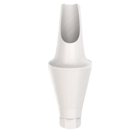 Peek Temporary Anatomic Angled Abutment 15° Regular Platform (RP) - DSI®️ Conical Compatible - Front - 4.5mm