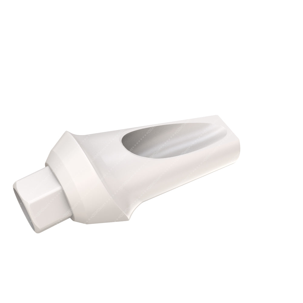 Peek Temporary Anatomic Angled Abutment 15° - AB Dent® Internal Hex Compatible - Head - 1mm 