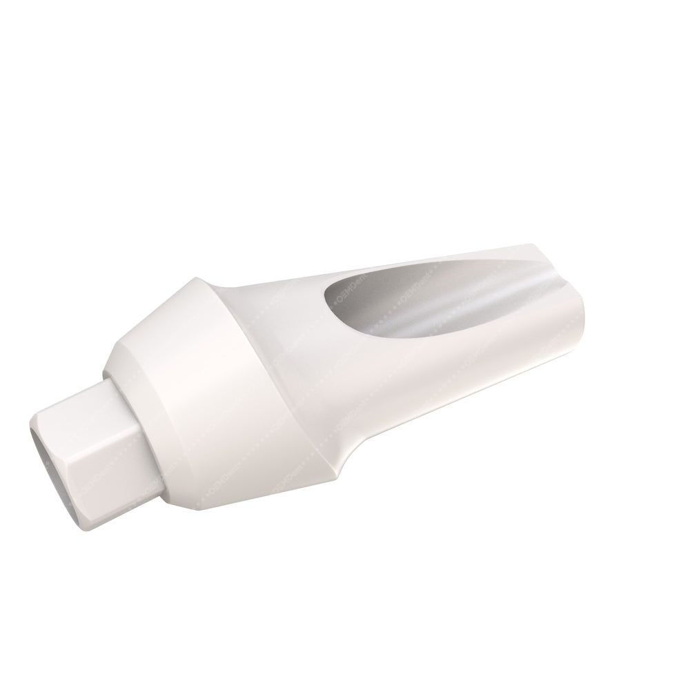 Peek Temporary Anatomic Angled Abutment 15° - AB Dent® Internal Hex Compatible - Head - 2mm