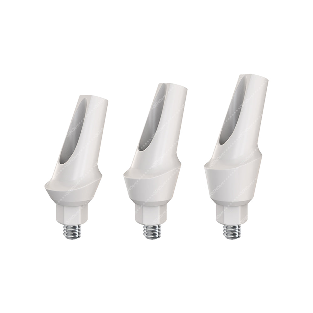 Peek Temporary Anatomic Angled Abutment 15° - GDT Implants® Internal Hex Compatible