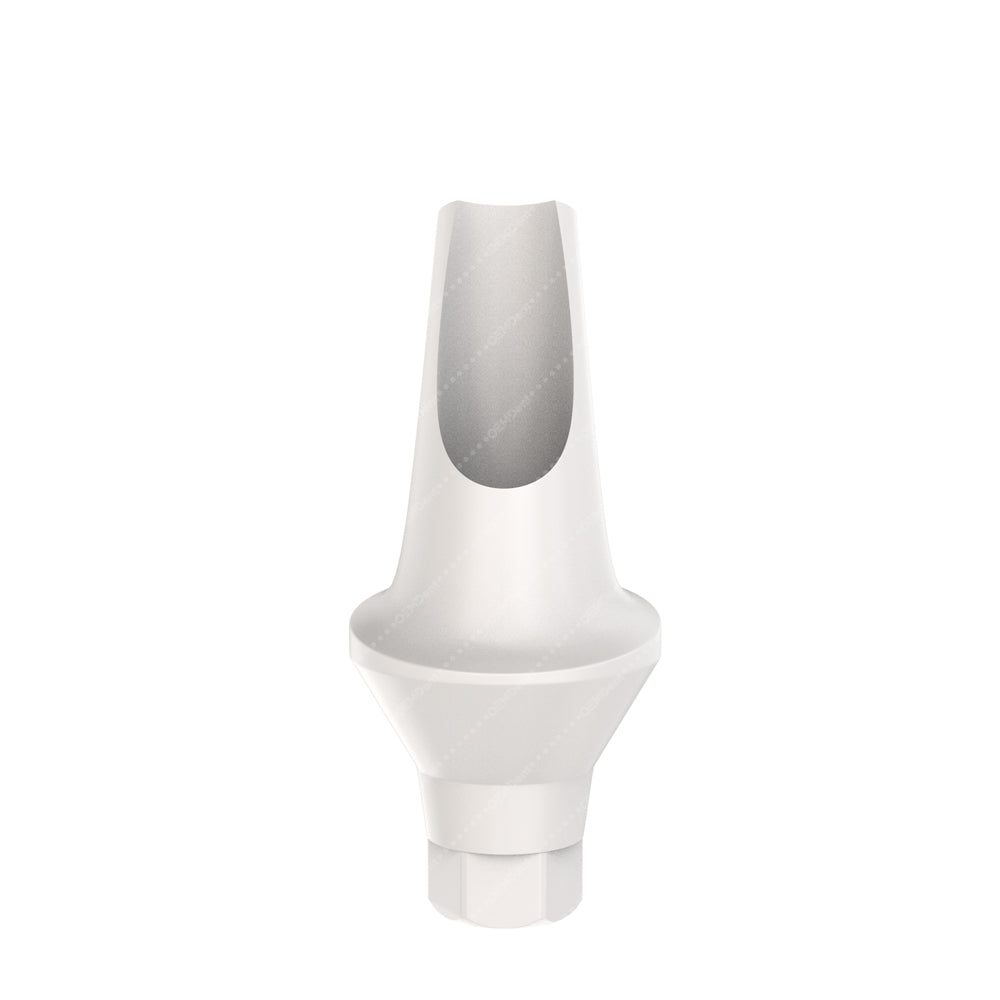 Peek Temporary Anatomic Angled Abutment 15° Narrow Platform (NP) - Alfa Gate®️ Conical Compatible - Front- 1.5mm