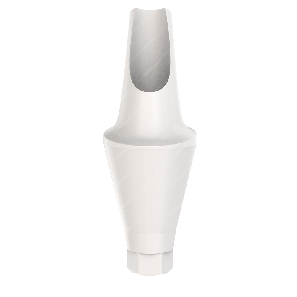 Peek Temporary Anatomic Angled Abutment 15° Narrow Platform (NP) - Alfa Gate®️ Conical Compatible - Front- 4.5mm