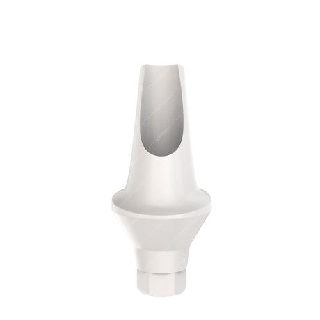 Peek Temporary Anatomic Angled Abutment 15° Regular Platform (RP) - BlueSkyBio Max®️ Conical Compatible - Front- 1.5mm