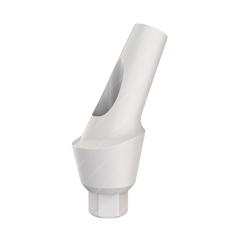 Peek Temporary Anatomic Angled Abutment 25° - GDT Implants® Internal Hex Compatible - Front - 3mm