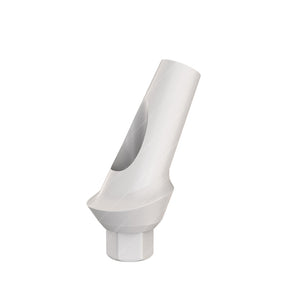 Peek Temporary Anatomic Angled Abutment 25° - Implant Direct Legacy® Internal Hex Compatible Front - 1mm