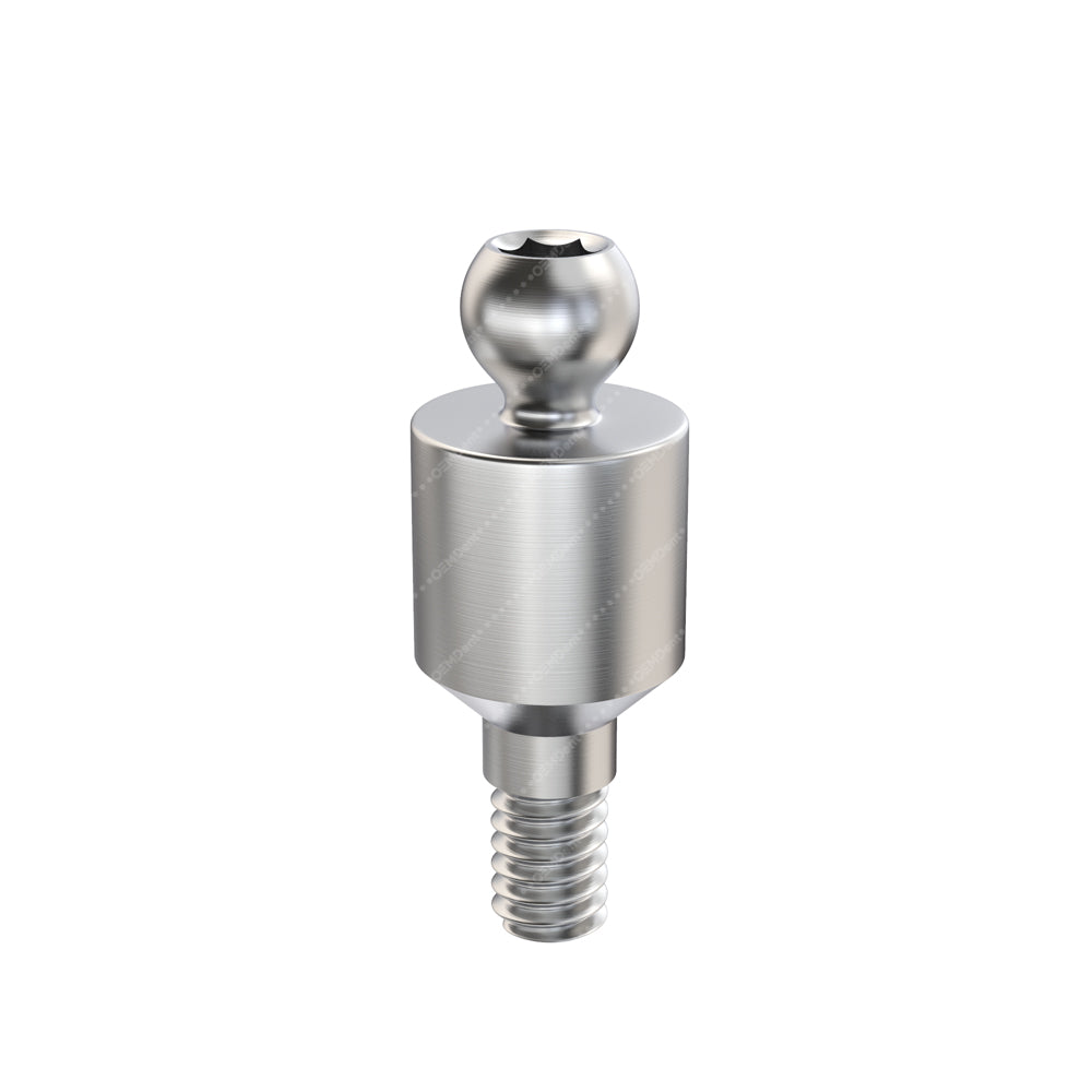 Straight Ball Attachment Slim Platform - Implant Direct Legacy® Internal Hex Compatible