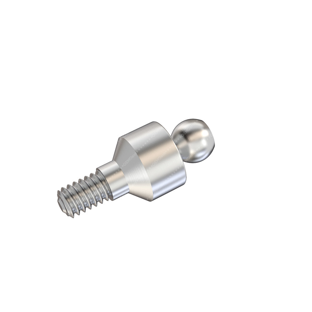 Straight Ball Attachment Slim Platform - Implant Direct Legacy® Internal Hex Compatible