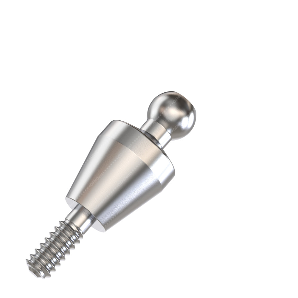 Straight Ball Attachment Narrow Platform (NP) - Implant Direct Interactive®️ Conical Compatible