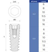 Spiral Conical Connection Implant (RP) - DSI® Conical Compatible