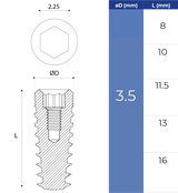 Spiral Conical Connection Implant (RP) - ADIN CloseFit® Conical Compatible